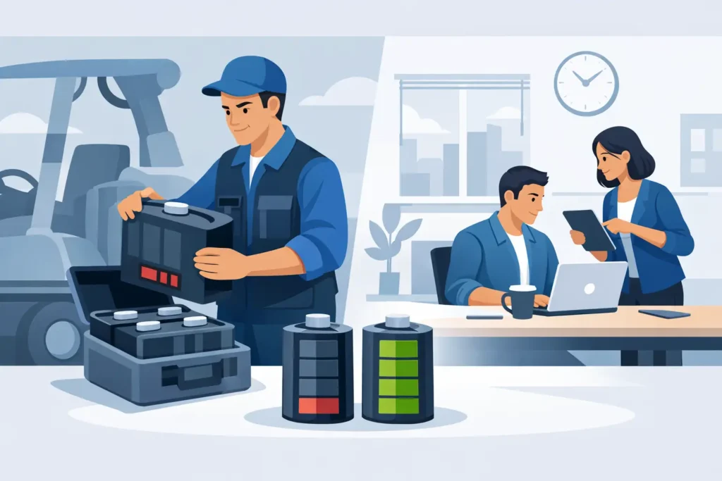 Battery Replacement at Workplace Without Lost Time