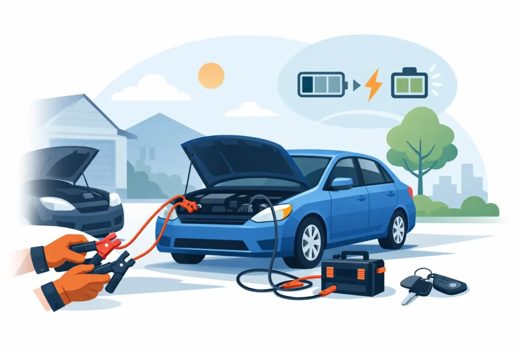 Dead Car Battery at Home? Get Moving Again